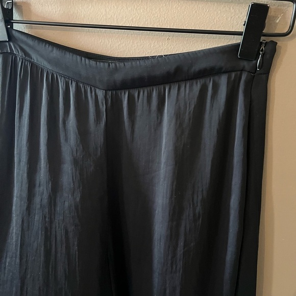 Zara Black Semi Sheer Wide Leg Ankle Dress Pants - Picture 3 of 5